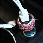 Caricatore rapido doppio USB QC3.0 in lega di alluminio Diamond per auto, QC3.0