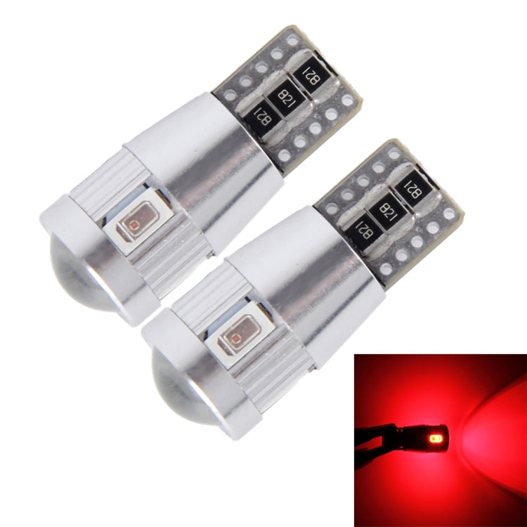 2 pezzi T10 3W 6 LED SMD-5630 Lampada per luci di ingombro per auto Canbus senza errori, DC 12V, 6 SMD-5630 LEDs