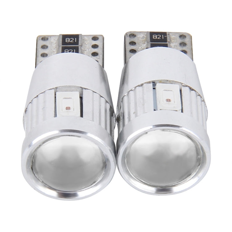 2 pezzi T10 3W 6 LED SMD-5630 Lampada per luci di ingombro per auto Canbus senza errori, DC 12V, 6 SMD-5630 LEDs
