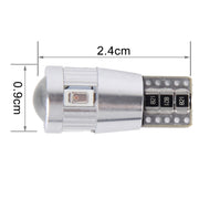 2 pezzi T10 3W 6 LED SMD-5630 Lampada per luci di ingombro per auto Canbus senza errori, DC 12V, 6 SMD-5630 LEDs