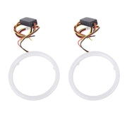 2 pezzi da 2,5 pollici 3 W luce bianca + luce gialla per auto Angel Eyes, DC 12 V Lunghezza cavo: 50 cm, 2.5inch