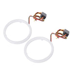 2 pezzi da 2,5 pollici 3 W luce bianca + luce gialla per auto Angel Eyes, DC 12 V Lunghezza cavo: 50 cm, 2.5inch