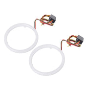 2 pezzi da 2,5 pollici 3 W luce bianca + luce gialla per auto Angel Eyes, DC 12 V Lunghezza cavo: 50 cm, 2.5inch