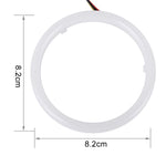 2 pezzi da 2,5 pollici 3 W luce bianca + luce gialla per auto Angel Eyes, DC 12 V Lunghezza cavo: 50 cm, 2.5inch