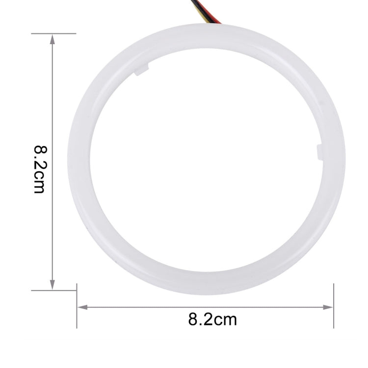 2 pezzi da 2,5 pollici 3 W luce bianca + luce gialla per auto Angel Eyes, DC 12 V Lunghezza cavo: 50 cm, 2.5inch