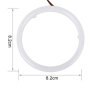 2 pezzi da 2,5 pollici 3 W luce bianca + luce gialla per auto Angel Eyes, DC 12 V Lunghezza cavo: 50 cm, 2.5inch