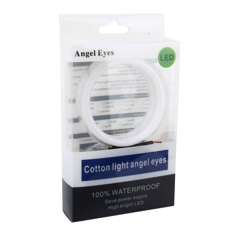 2 pezzi da 2,5 pollici 3 W luce bianca + luce gialla per auto Angel Eyes, DC 12 V Lunghezza cavo: 50 cm, 2.5inch