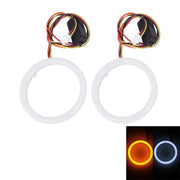 2 PZ 3 pollici 6 W Luce bianca + Luce gialla Angel Eyes per auto, DC 12 V Lunghezza cavo: 50 cm, 3inch