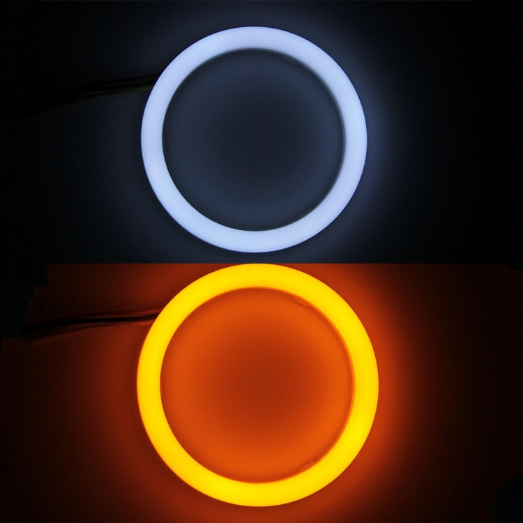 2 PZ 3 pollici 6 W Luce bianca + Luce gialla Angel Eyes per auto, DC 12 V Lunghezza cavo: 50 cm, 3inch