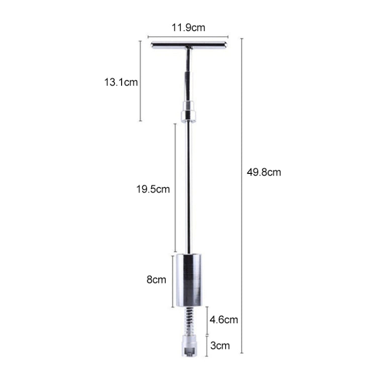 Kit di attrezzi per riparazione auto 19 in 1 Kit di attrezzi per riparazione ammaccature senza vernice Rimozione grandine Argento T Bar Kit di attrezzi per riparazione ammaccature con martello scorrevole, 19 PCS Silver T Bar