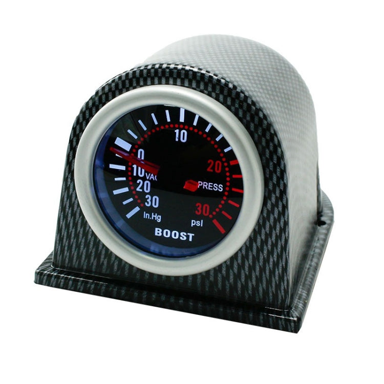 Indicatore turbo boost a luce bianca LED modificato per auto universale da 52 mm 12 V, White Light