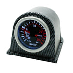 Indicatore turbo boost a luce bianca LED modificato per auto universale da 52 mm 12 V, White Light