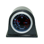 Indicatore turbo boost a luce bianca LED modificato per auto universale da 52 mm 12 V, White Light