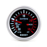 Indicatore turbo boost a luce bianca LED modificato per auto universale da 52 mm 12 V, White Light