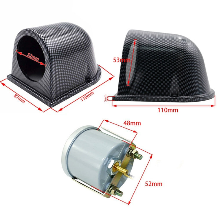 Indicatore turbo boost a luce bianca LED modificato per auto universale da 52 mm 12 V, White Light