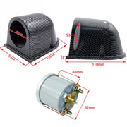Indicatore turbo boost a luce bianca LED modificato per auto universale da 52 mm 12 V, White Light
