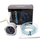 Indicatore turbo boost a luce bianca LED modificato per auto universale da 52 mm 12 V, White Light