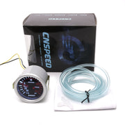 Indicatore turbo boost a luce bianca LED modificato per auto universale da 52 mm 12 V, White Light