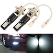 2 fendinebbia LED per auto H3 DC12V / 4,5 W / 6000 K / 360LM con 6 perline lampada CSP, luce bianca, H3 (Black), H3 (Silver)