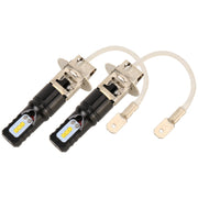 2 fendinebbia LED per auto H3 DC12V / 4,5 W / 6000 K / 360LM con 6 perline lampada CSP, luce bianca, H3 (Black), H3 (Silver)