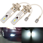 2 fendinebbia LED per auto H3 DC12V / 4,5 W / 6000 K / 360LM con 6 perline lampada CSP, luce bianca, H3 (Black), H3 (Silver)