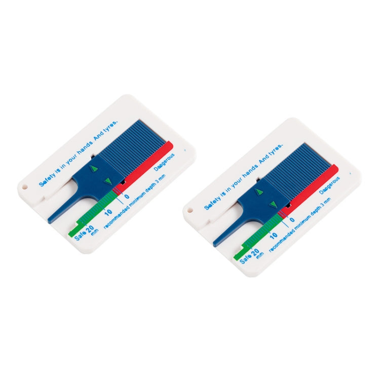 2 pz 0-20mm Piano di Plastica del Battistrada Refinding Turni Refinding Risultato Esiste Compresse del Battistrada di Plastica Calibro di Profondità del Battistrada del Pneumatico, Plastic Tire Tread Depth Gauge, Plastic Tire Tread Depth Gauge(Blue)