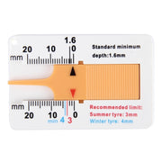 2 pz 0-20mm Piano di Plastica del Battistrada Refinding Turni Refinding Risultato Esiste Compresse del Battistrada di Plastica Calibro di Profondità del Battistrada del Pneumatico, Plastic Tire Tread Depth Gauge, Plastic Tire Tread Depth Gauge(Blue)