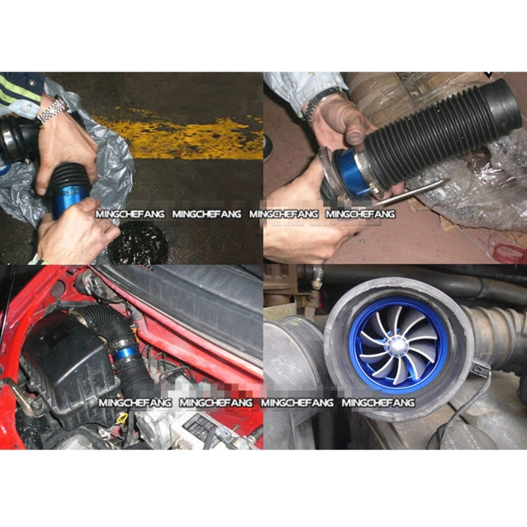 Kit set di ventole per caricabatterie turbo turbo per aspirazione aria a turbina su un lato in acciaio inossidabile universale per auto, Single Side