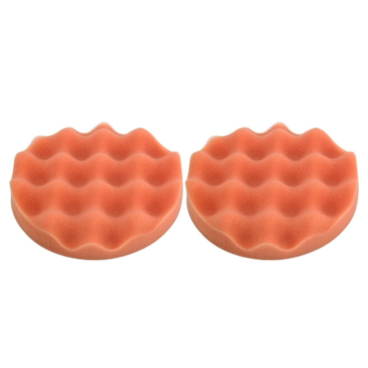Spugna per cera per auto da 2 pezzi Spugna a forma rotonda e ondulata Spugna per ceretta ad alta densità, Dimensioni: 15 x 15 cm, 15 x 15cm