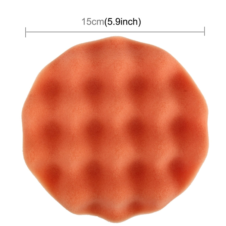Spugna per cera per auto da 2 pezzi Spugna a forma rotonda e ondulata Spugna per ceretta ad alta densità, Dimensioni: 15 x 15 cm, 15 x 15cm