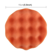 Spugna per cera per auto da 2 pezzi Spugna a forma rotonda e ondulata Spugna per ceretta ad alta densità, Dimensioni: 15 x 15 cm, 15 x 15cm