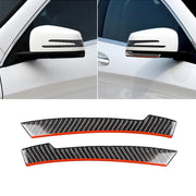 2 pezzi di protezioni per specchietti retrovisori in fibra di carbonio per auto, strisce anticollisione, protezioni per finiture, adesivi per Mercedes-Benz, Rearview Mirror