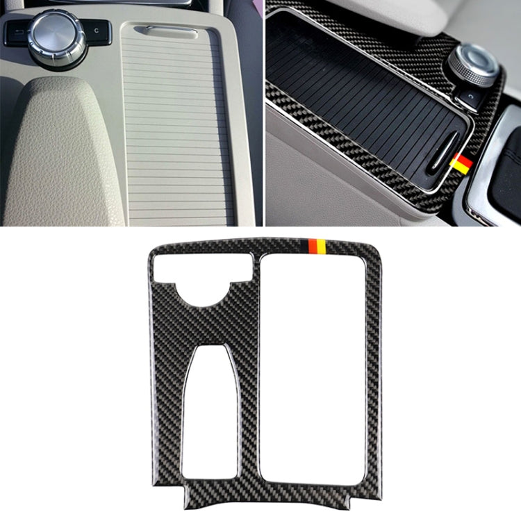 Auto Bandiera Tedesca In Fibra di Carbonio Guida A Sinistra Posizione del Cambio Pannello Adesivo Decorativo per Mercedes-Benz W204 2007-2013 / W212 2010-2012, Left Drive Gear Position (German Flag)