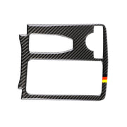Auto Bandiera Tedesca In Fibra di Carbonio Guida A Sinistra Posizione del Cambio Pannello Adesivo Decorativo per Mercedes-Benz W204 2007-2013 / W212 2010-2012, Left Drive Gear Position (German Flag)