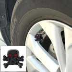 4 pezzi tappo benzina universale a forma di teschio coperchio boccaglio tappo serbatoio tappo pneumatico auto motore bicicletta tappi valvola pneumatici, Skull Shape