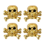 4 pezzi tappo benzina universale a forma di teschio coperchio boccaglio tappo serbatoio tappo pneumatico auto motore bicicletta tappi valvola pneumatici, Skull Shape