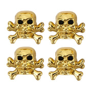 4 pezzi tappo benzina universale a forma di teschio coperchio boccaglio tappo serbatoio tappo pneumatico auto motore bicicletta tappi valvola pneumatici, Skull Shape