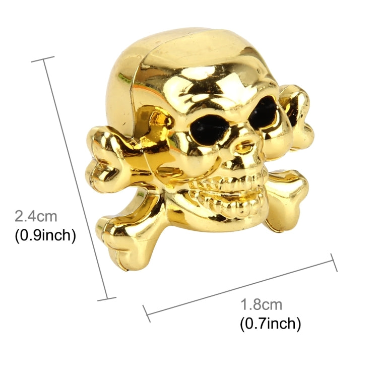 4 pezzi tappo benzina universale a forma di teschio coperchio boccaglio tappo serbatoio tappo pneumatico auto motore bicicletta tappi valvola pneumatici, Skull Shape
