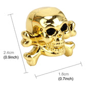 4 pezzi tappo benzina universale a forma di teschio coperchio boccaglio tappo serbatoio tappo pneumatico auto motore bicicletta tappi valvola pneumatici, Skull Shape