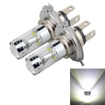 2 fendinebbia per auto H4 60W 1200 LM 6000K con 12 lampade LED CREE XB-D, DC 12V, H4