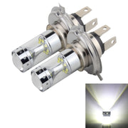 2 fendinebbia per auto H4 60W 1200 LM 6000K con 12 lampade LED CREE XB-D, DC 12V, H4