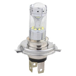 2 fendinebbia per auto H4 60W 1200 LM 6000K con 12 lampade LED CREE XB-D, DC 12V, H4
