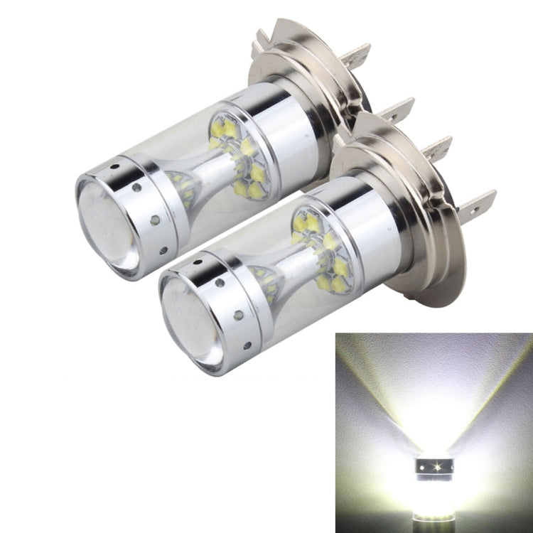 2 fendinebbia per auto H7 60W 1200 LM 6000K con 12 lampade LED CREE XB-D, DC 12V, H7