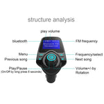 Trasmettitore FM Bluetooth T11 Lettore MP3 per auto con display a LED, supporto doppia ricarica USB, vivavoce, scheda TF e funzione di riproduzione musicale su disco U, T11