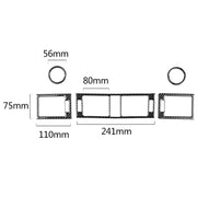 Anello di uscita aria in fibra di carbonio per auto + uscita aria intermedia + adesivo decorativo pannello uscita aria laterale per Mercedes-Benz W204 2007-2010, Air Outlet