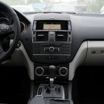Anello di uscita aria in fibra di carbonio per auto + uscita aria intermedia + adesivo decorativo pannello uscita aria laterale per Mercedes-Benz W204 2007-2010, Air Outlet