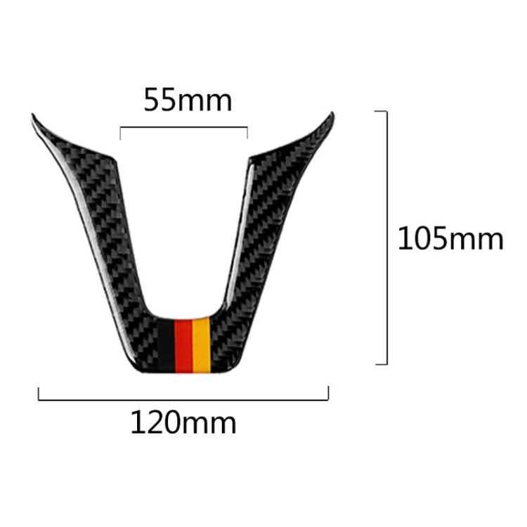 Adesivo decorativo per volante in fibra di carbonio con bandiera tedesca per auto per Mercedes-Benz, Steering Wheel (German Flag)