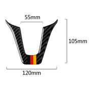 Adesivo decorativo per volante in fibra di carbonio con bandiera tedesca per auto per Mercedes-Benz, Steering Wheel (German Flag)