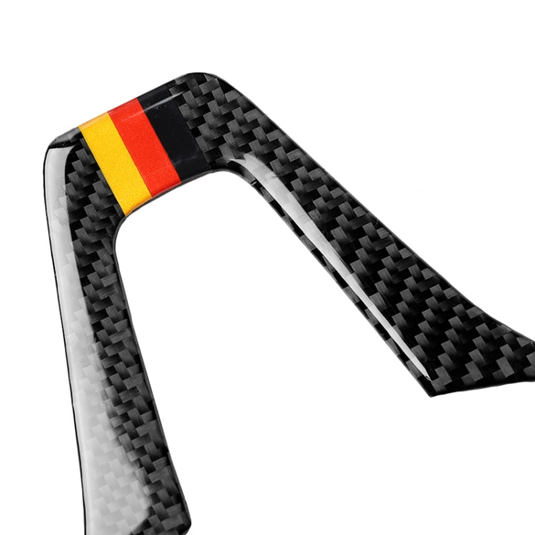 Adesivo decorativo per volante in fibra di carbonio con bandiera tedesca per auto per Mercedes-Benz, Steering Wheel (German Flag)