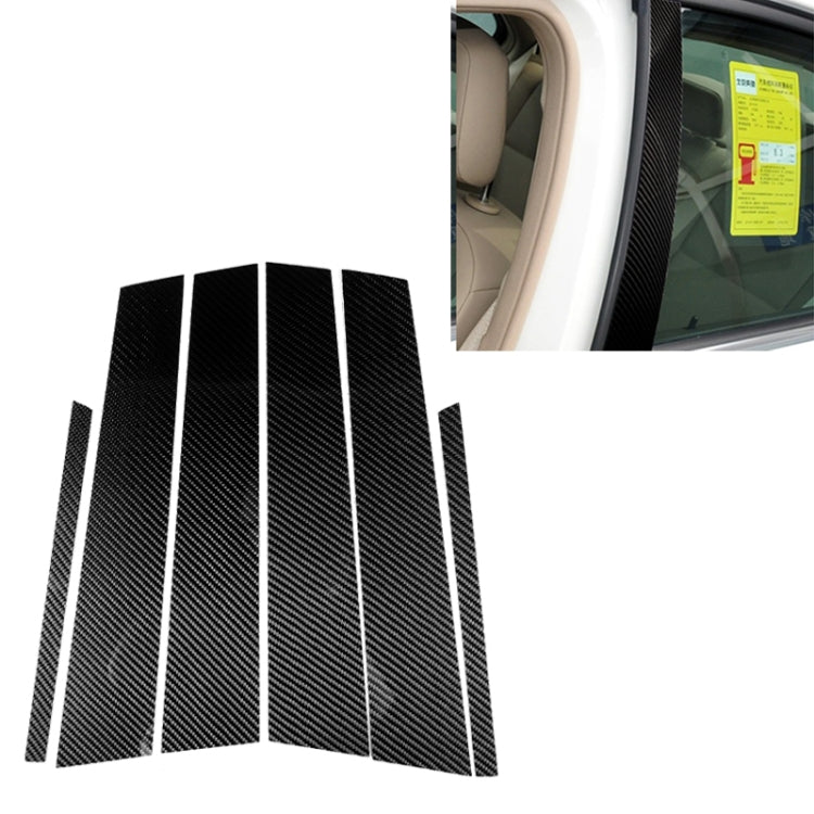 Adesivo decorativo per colonna B in fibra di carbonio per auto per Mercedes-Benz W204 2007-2013, For Mercedes-Benz